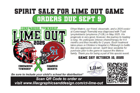 Spirit Sale for Lime Out Game flyer