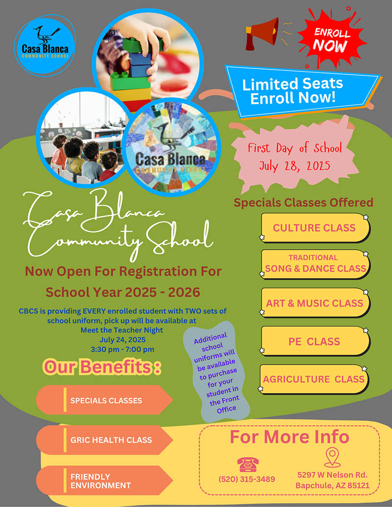 Enrollment and admissions flyer