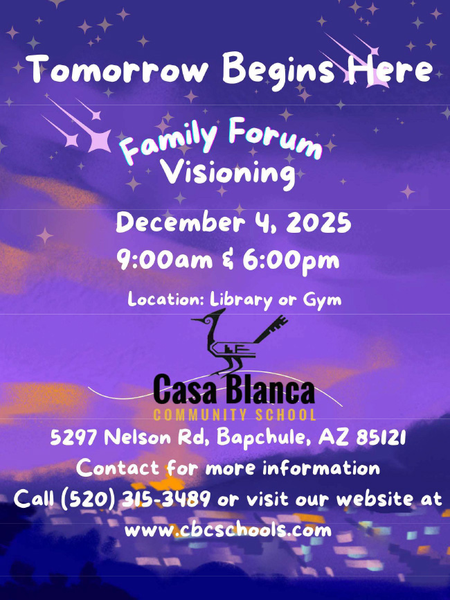 Family forum visioning flyer