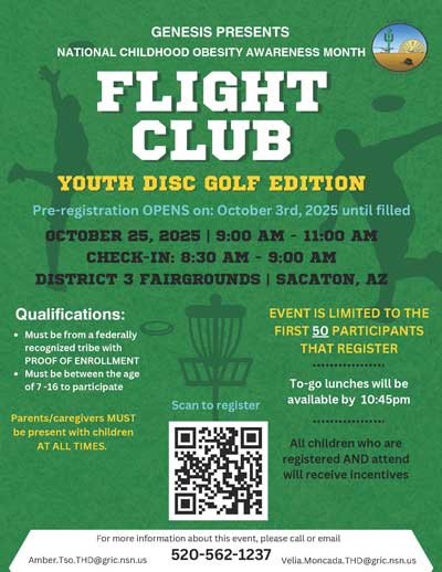 Flight Club: Youth Disc Golf flyer