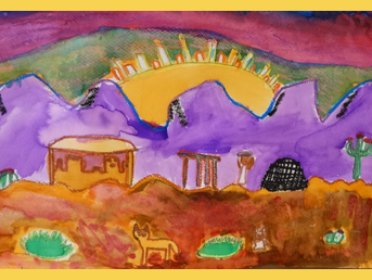 painting of desert scene