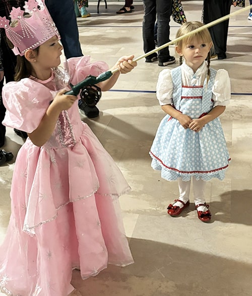 Girl dressed up as a princess