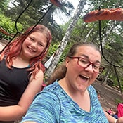 Two happy students smiling for the camera