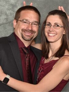 Smiling couple at the gala
