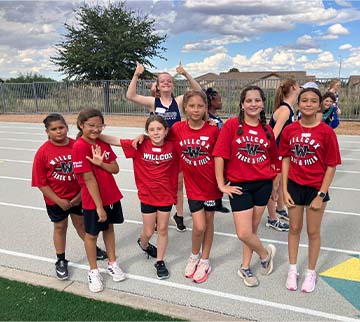 group of student runners