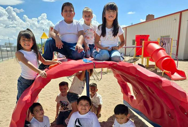 Students playing on the playground Students playing on the playground
