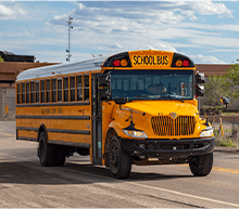 School bus on the road