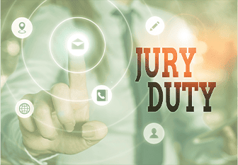 Adult checking email for JURY DUTY