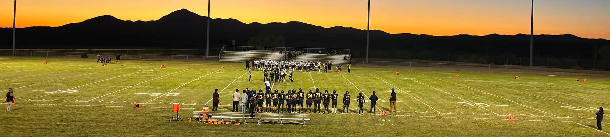 Football players on the field