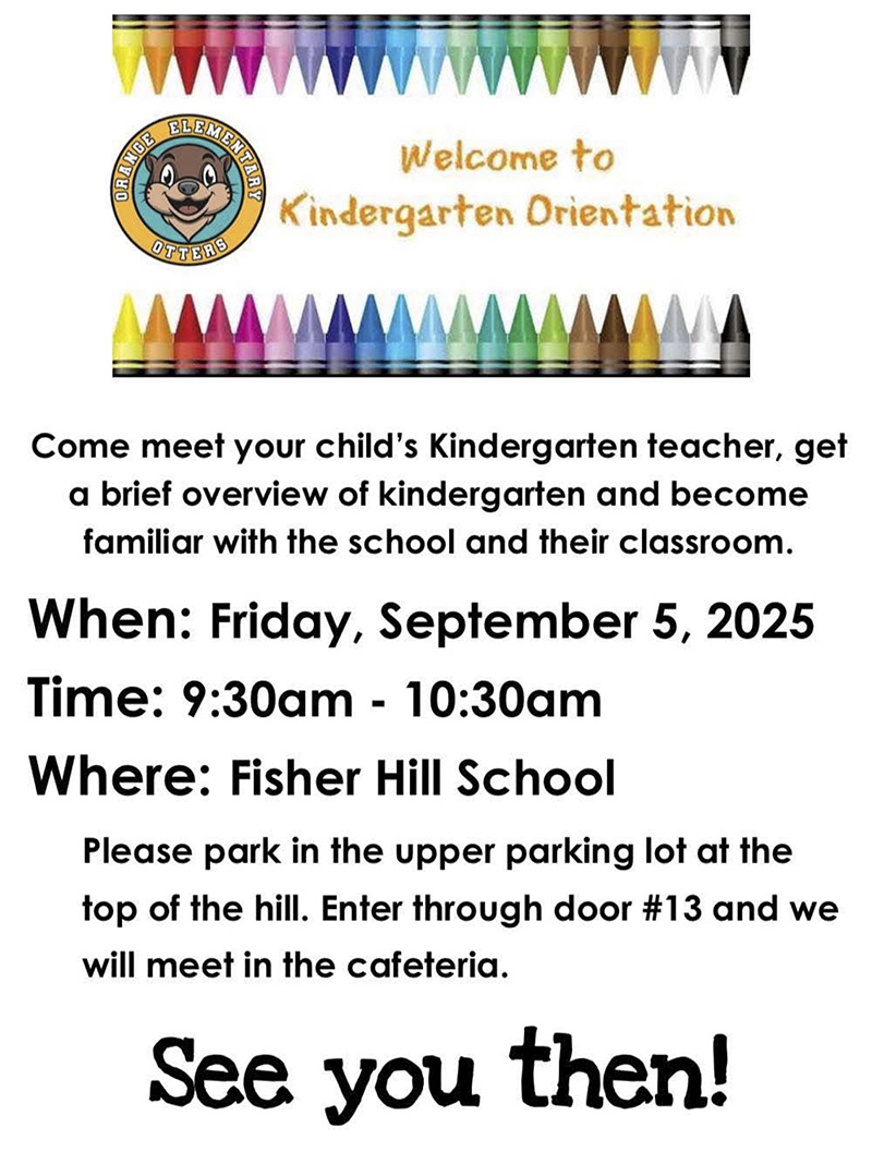 Kindergarten Orientation flyer