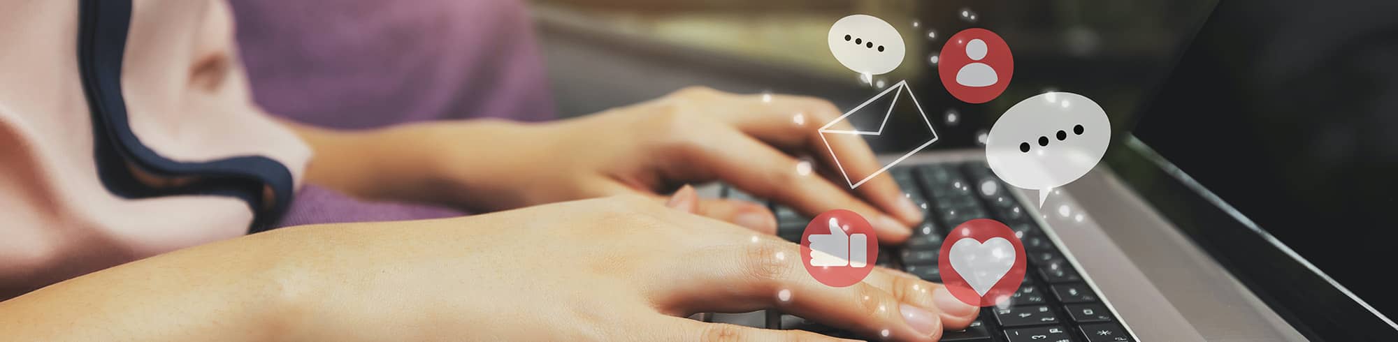 Someone using a laptop