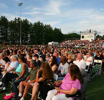 Parents watching graduation