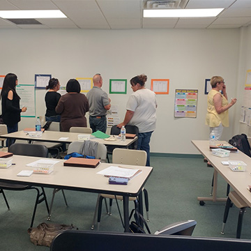 Teachers at training event