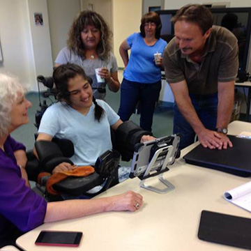 staff and students working together