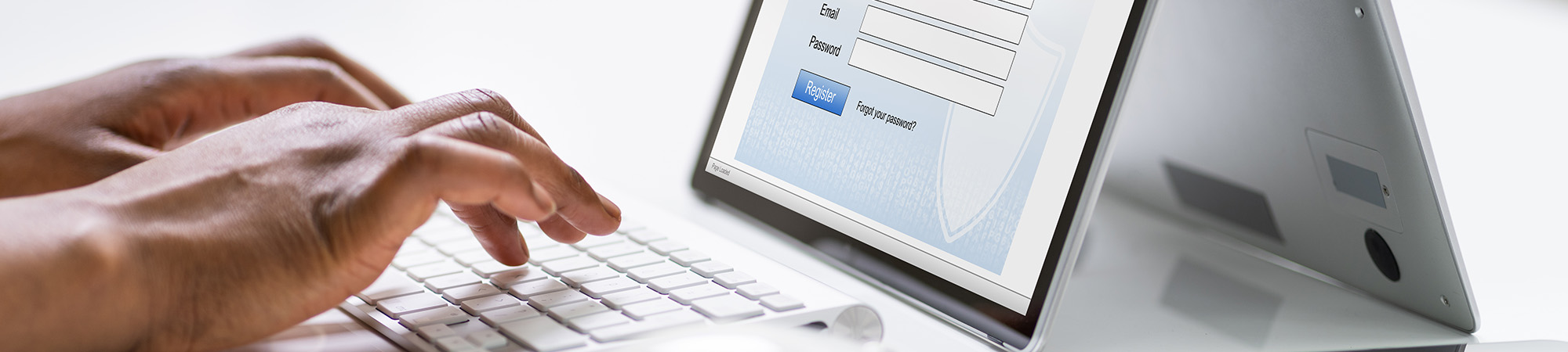 Parent enrolling student online via a tablet computer