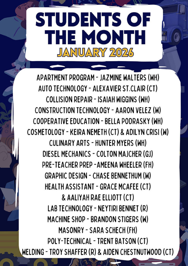 Students of the Month for January 2026