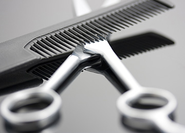 Comb and scissors
