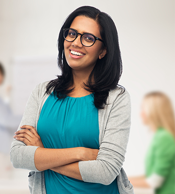 Woman smiling proudly for the camera