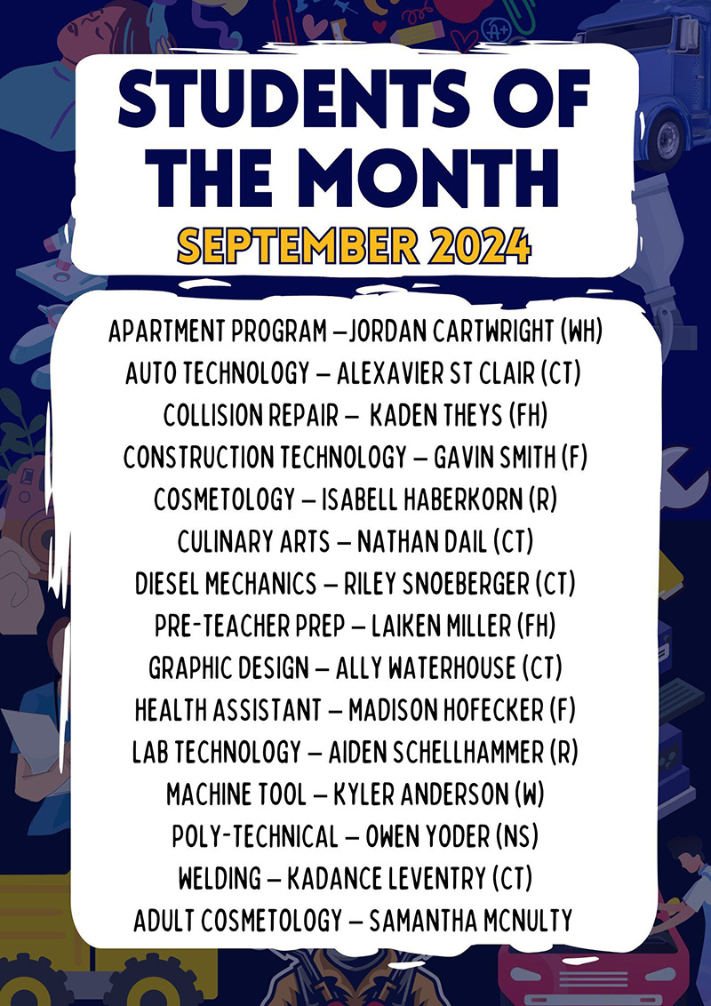 Students of the Month for September 2024