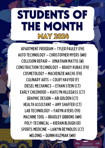 Students of the Month for May 2024