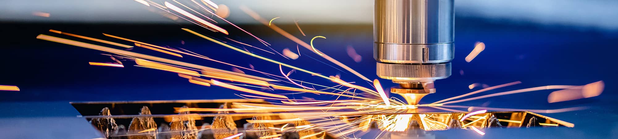 Blue color Laser CNC cut of metal