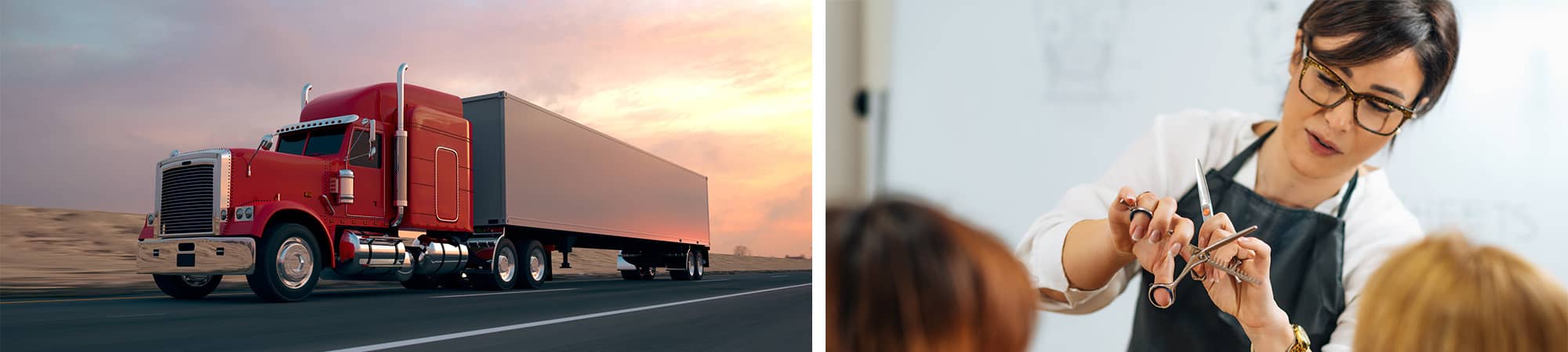 Diesel on the road and a Cosmetology instructor