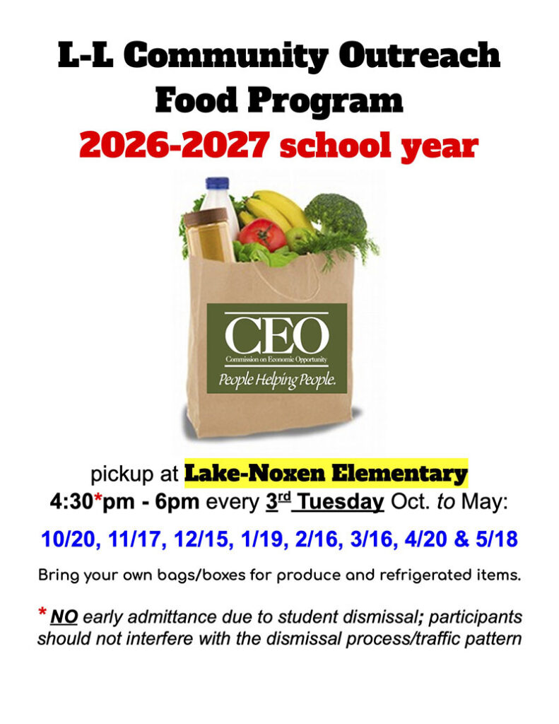 L-L Community Outreach Food Program flyer