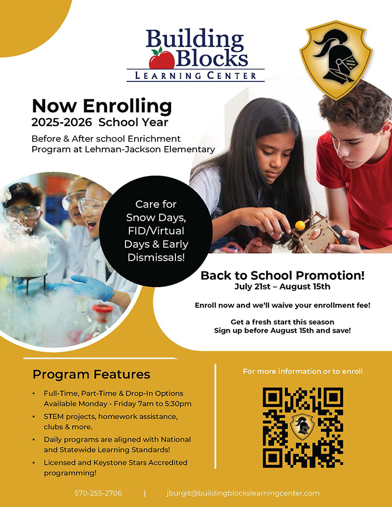 Building Blocks After Care program flyer