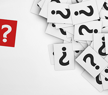 Cards with question marks on them