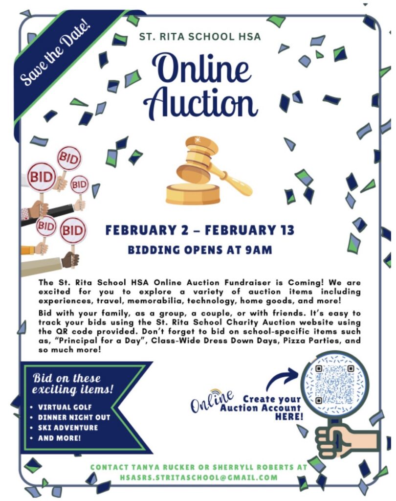 Online Auction flyer