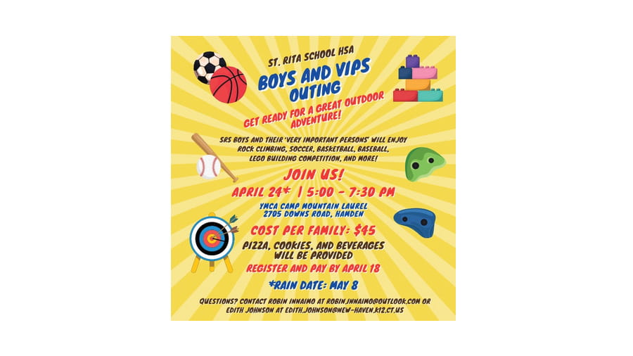 St. Rita School HSA Boys and VIPS Outing Flyer