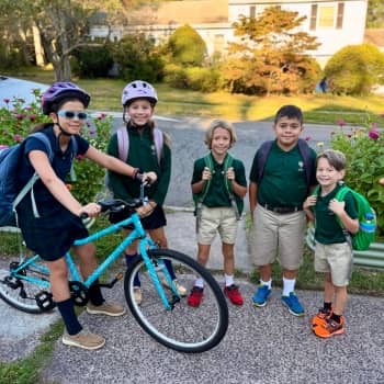 Students holding awards