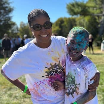 Two students in uniform