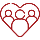 Heart with people inside