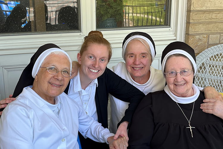 Sisters serving together on Memorial Day