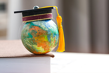 Globe on a book