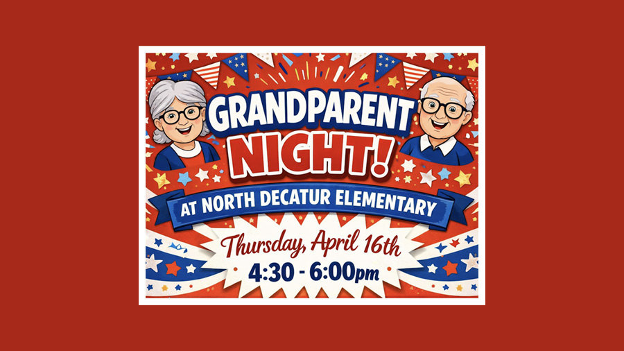 Grandparent Night at North Decatur Elementary flyer