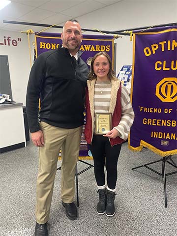 Student getting an award