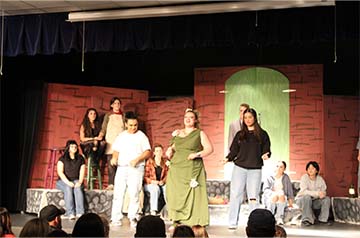 Students performing hades town