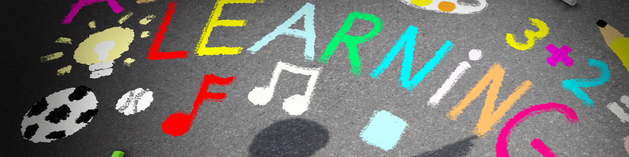 the word learning with symbols from sports, science, music, art, and math