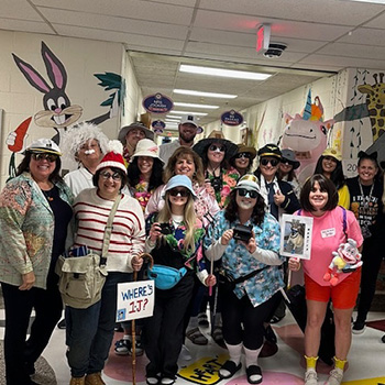 Staff costume group picture