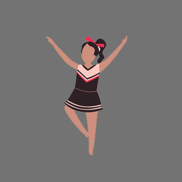 Drawing of a high school drill team member