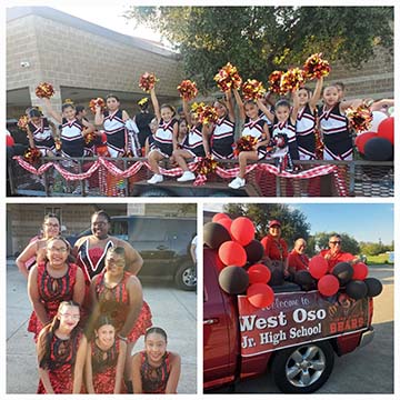 Cheerleaders in parade