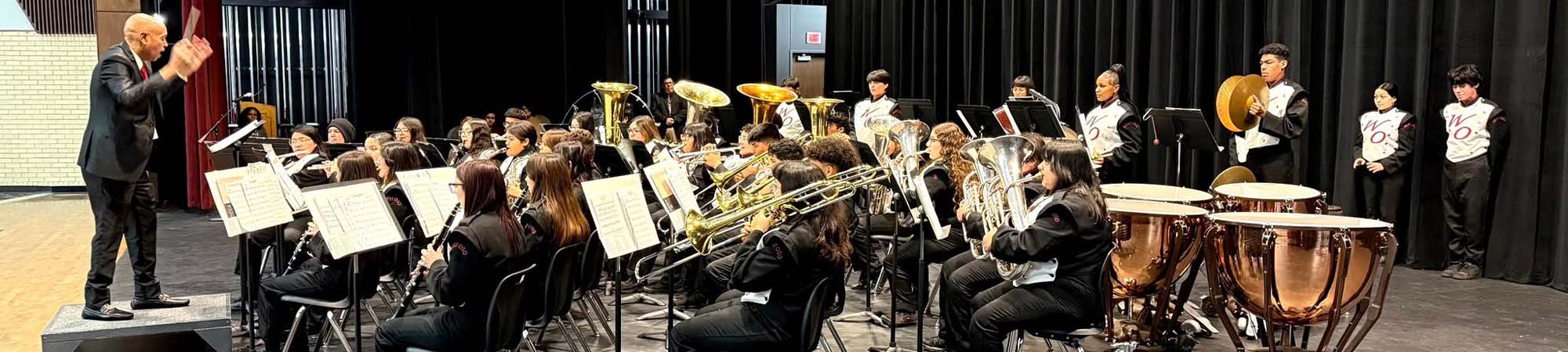 band on stage performing