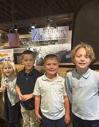 Group of children at a museum
