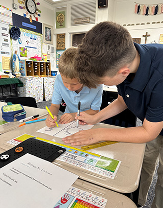 Prayer partners working together