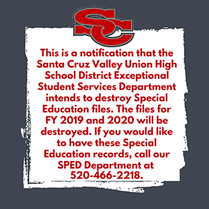Destruction of SPED files notice