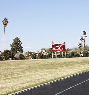Sports marquee on the sports field