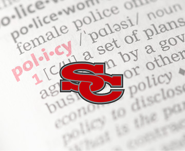 SCVUHS logo on top of a policy manual