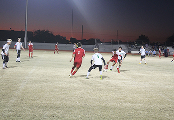 Boys soccer game